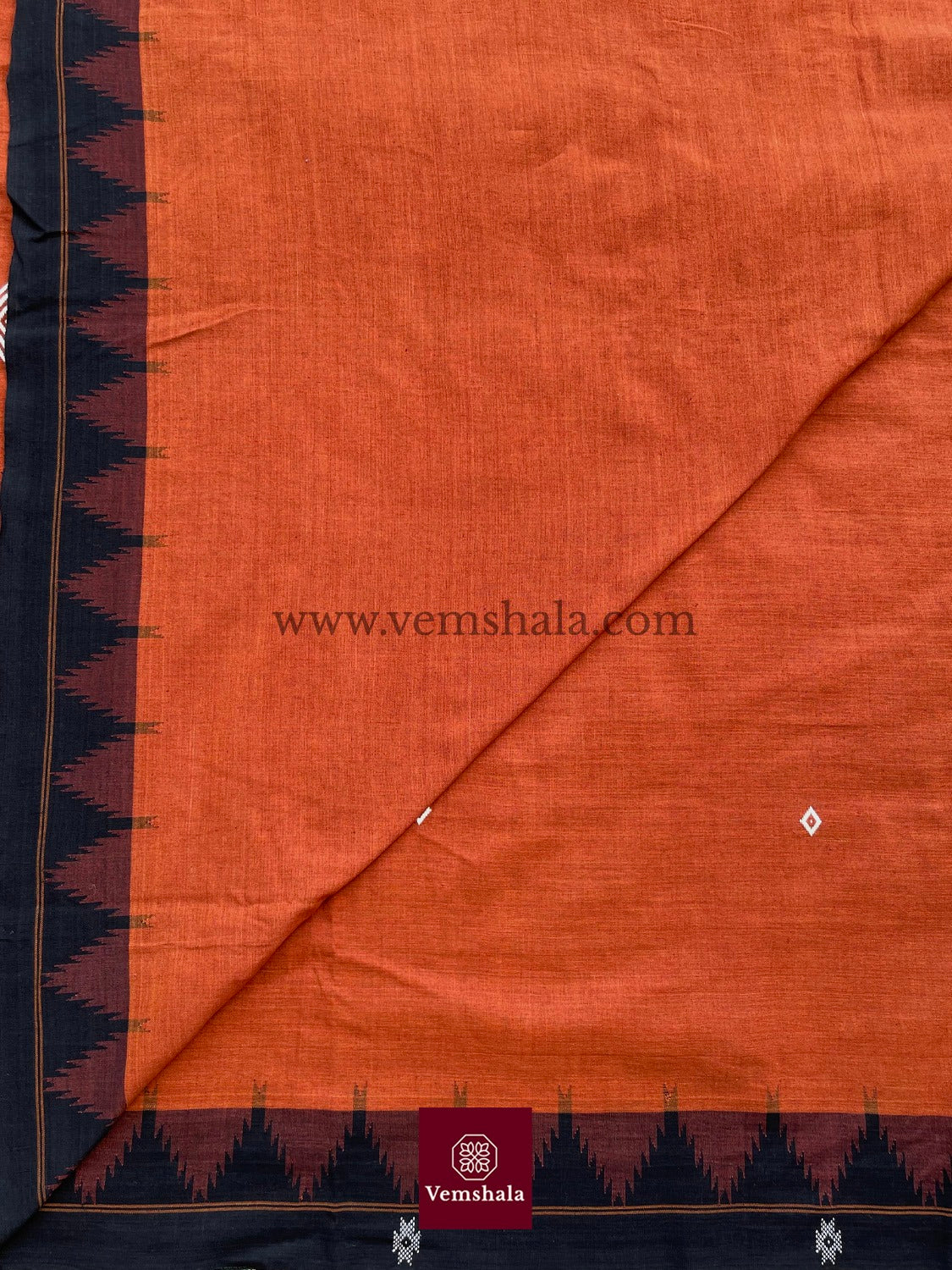 Natural/ indigo/ Deep Rust/ Brown-Black Kotpad Saree : PS 09 - Vemshala