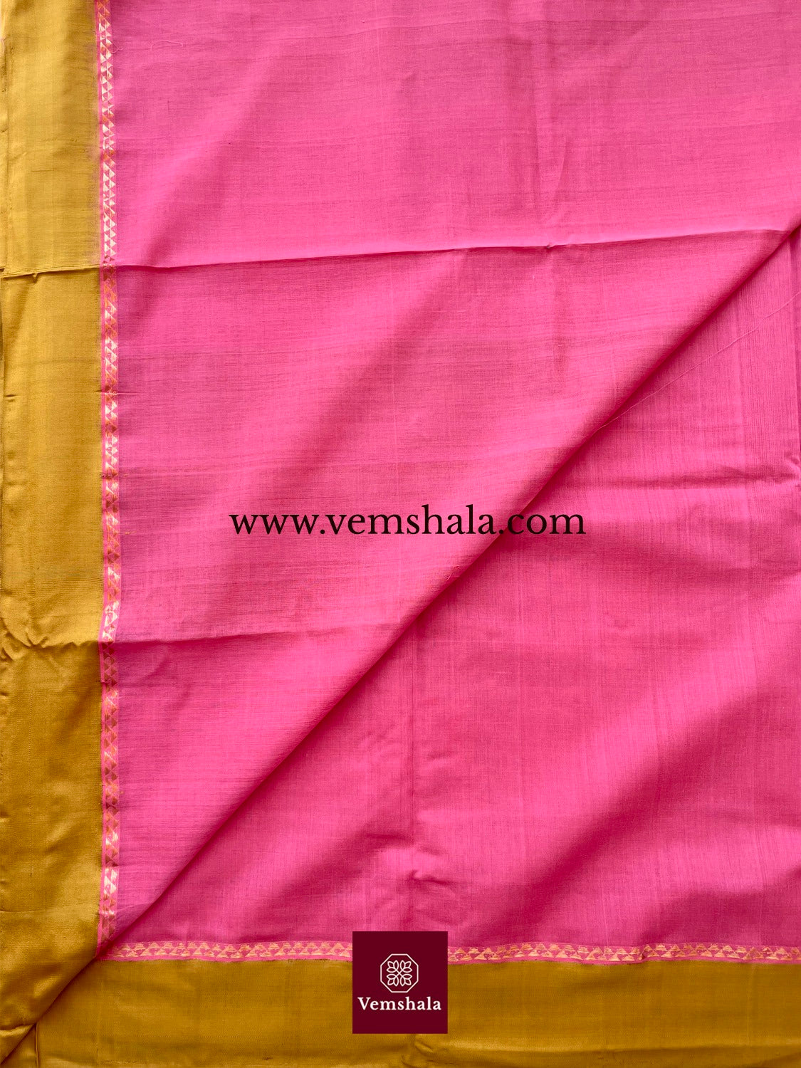 Rose / Light Green Ponduru Cotton Saree : Pankhuri - Vemshala