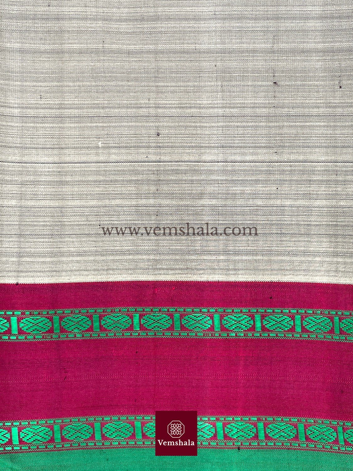 Grey / Maroon / Green/ Gold Kanchipuram Silk Saree : Meha - Vemshala